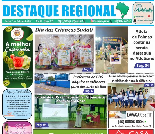 CAPA JORNAL DESTAQUE REGIONAL 21/10