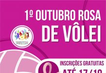Departamento de Esportes e Lazer lança 1º Outubro Rosa de Voleibol