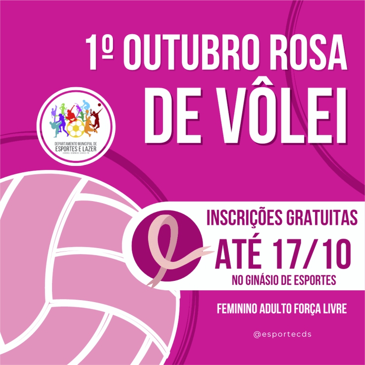 Outubro Rosa: abertas as inscrições para o Campeonato Feminino de Vôlei  IECJ 2022