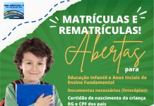 Matrículas e rematrículas abertas em Coronel Domingos Soares