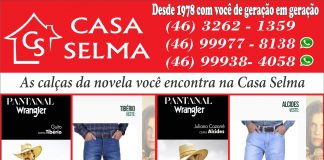 As calças da novela você encontra na Casa Selma