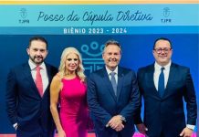Conselheiro Eduardo Tobera prestigia posse do novo presidente do Tribunal de Justiça do Paraná, Desembargador Luiz Fernando Tomasi Keppen