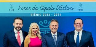 Conselheiro Eduardo Tobera prestigia posse do novo presidente do Tribunal de Justiça do Paraná, Desembargador Luiz Fernando Tomasi Keppen