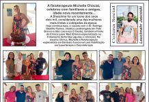 A fisioterapeuta Michelle Chociai, celebrou com familiares e amigos, idade nova recentemente…