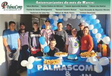 Aniversariantes do mês de Março Palmas Comp