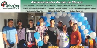 Aniversariantes do mês de Março Palmas Comp