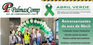 Aniversariantes do mês de Abril Palmas Comp