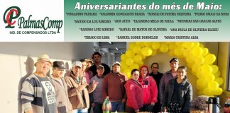 Aniversariantes do mês de Maio