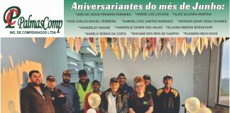 Aniversariantes do mês de Junho Palmas Comp