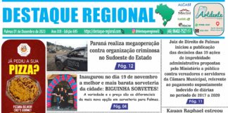 CAPA JORNAL DESTAQUE REGIONAL 01/12