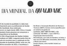 DIA MUNDIAL DA QUALIDADE