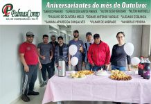 Aniversariantes do mês de Outubro Palmas Comp