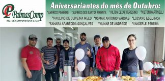 Aniversariantes do mês de Outubro Palmas Comp