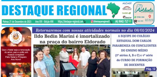 CAPA JORNAL DESTAQUE REGIONAL 21/12