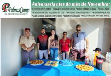 Aniversariantes do mês de Novembro Palmas Comp