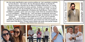 Um dia muito significativo para carreira política do ‘’pré candidato a prefeito de Pato Branco’’, Géri Dutra