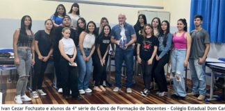 No dia 12 de Março os alunos da 4ª série do Curso de Formação de Docentes (noturno) contaram com a presença do Sociólogo Ivan Cezar Fochzato