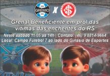 Grenal Beneficente irá arrecadar donativos para os desabrigados no Rio Grande do Sul