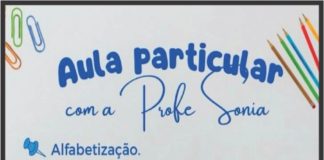 AULA PARTICULAR COM PROFESSORA SONIA