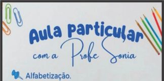 AULA PARTICULAR COM A PROFESSORA SONIA