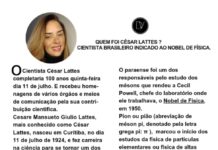QUEM FOI CÉSAR LATTES?