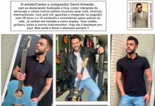 O artista/Cantor e compositor David Almeida…