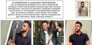 O artista/Cantor e compositor David Almeida…