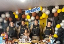 Pequeno fã da Polícia Militar recebeu visita surpresa no aniversário em Palmas-PR