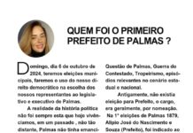 QUEM FOI O PRIMEIRO PREFEITO DE PALMAS?