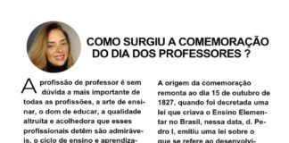 COMO SURGIU A COMEMORAÇÃO DO DIA DOS PROFESSORES?