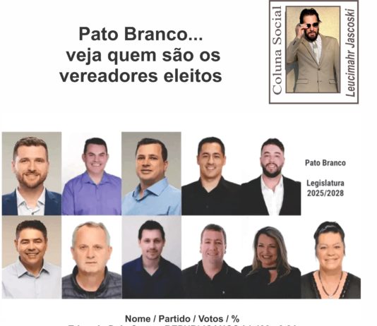 Pato Branco… veja quem são os vereadores eleitos