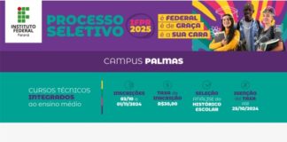 Inscrições para o Processo Seletivo do Campus Palmas começam nesta quinta-feira (03/10)