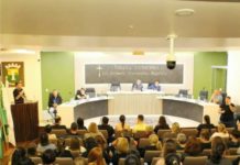 Professores municipais realizam manifestação na Câmara de vereadores