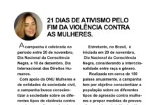 21 DIAS DE ATIVISMO PELO FIM DA VIOLÊNCIA CONTRA AS MULHERES