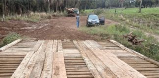 Prefeitura de Coronel Domingos Soares conclui recuperação da ponte sobre o Rio Estrela na localidade Estrela do Meio