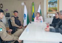 Visita do Major Flávio Rizzi a Coronel Domingos Soares reforça ações em segurança pública