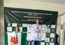 Nadadora palmense Luiza Langaro Spaniol conquista quatro medalhas no Campeonato Paranaense de Natação