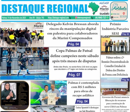 CAPA JORNAL DESTAQUE REGIONAL 14/11