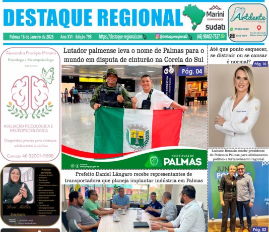 CAPA JORNAL DESTAQUE REGIONAL 16/01