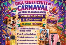 RIFA BENEFICENTE DE CARNAVAL EM PROL DA CAUSA ANIMAL