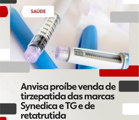 A Agência Nacional de Vigilância Sanitária (Anvisa) determinou a apreensão e proibiu a fabricação, importação, comercialização, distribuição, propaganda e uso da tirzepatida das marcas Synedica e TG, conhecidas nas redes sociais como as chamadas “canetas do Paraguai“