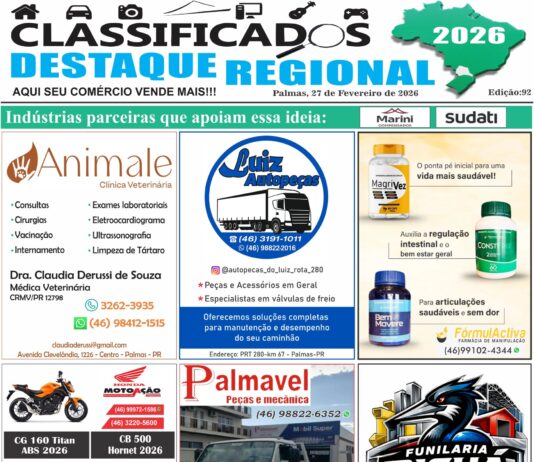 CLASSIFICADOS DESTAQUE REGIONAL 27/02
