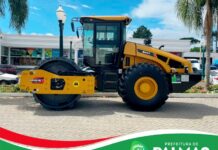 Palmas recebe novo rolo compactador e reforça infraestrutura do parque de máquinas
