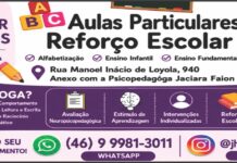 REFORÇO ESCOLAR – AULAS PARTICULARES