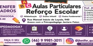 REFORÇO ESCOLAR – AULAS PARTICULARES