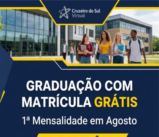 GRADUAÇÃO COM MATRÍCULA GRÁTIS