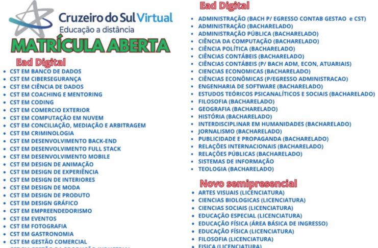 MATRICULA ABERTA