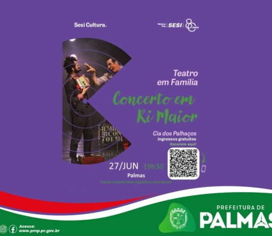Palmas recebe espetáculo gratuito “Teatro Concerto em Ri Maior” no Centro Cultural