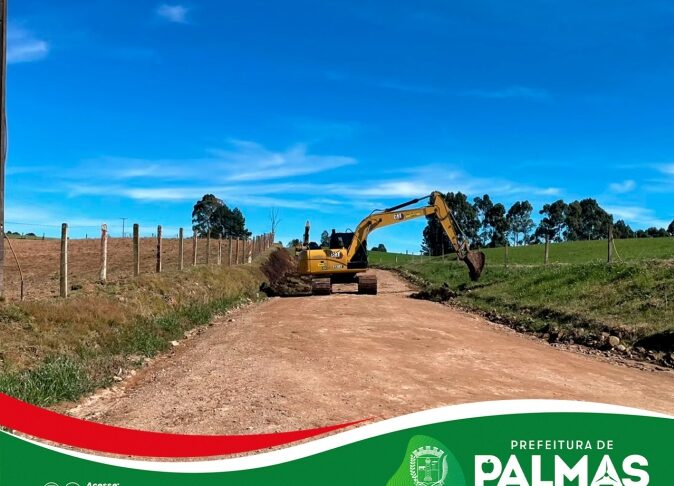 Obra do primeiro asfalto rural da história de Palmas avança com serviços de preparação da base na Estrada Fundo Grande