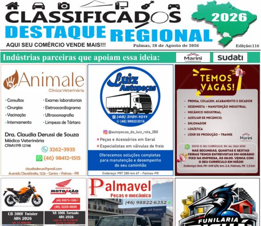 CLASSIFICADOS DESTAQUE REGIONAL 28/08